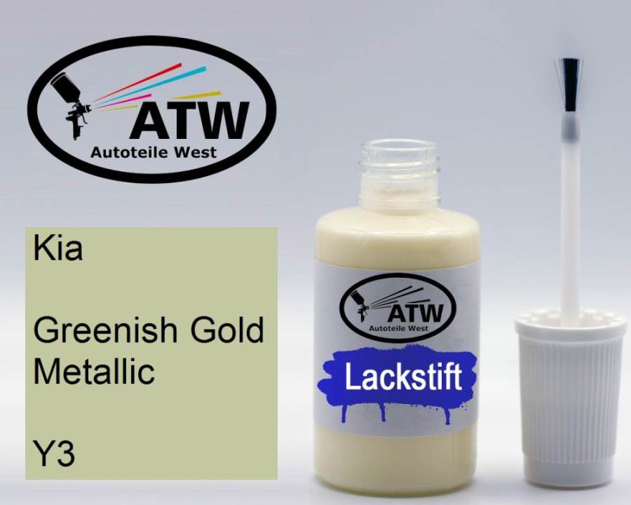 Kia, Greenish Gold Metallic, Y3: 20ml Lackstift, von ATW Autoteile West.